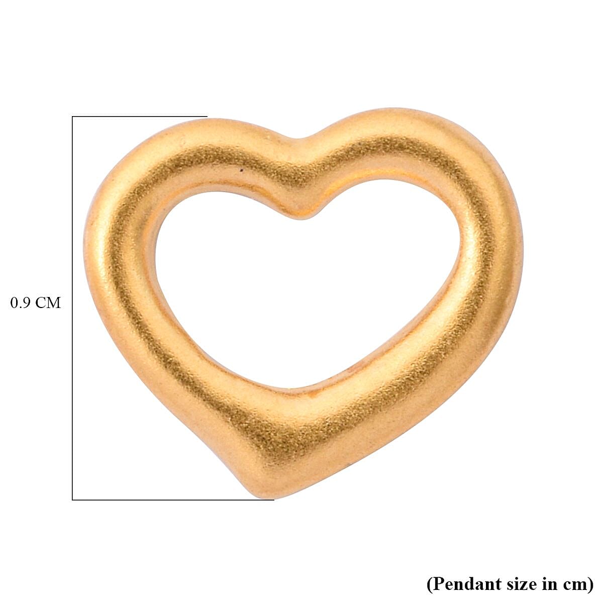 Heart Pendant in 24K Yellow Gold 0.70 Grams image number 6