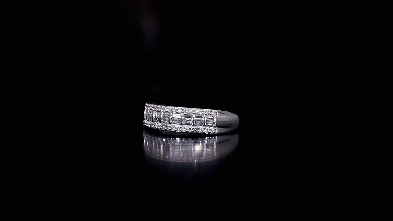 Luxuriant Lab Grown Diamond Ring in Platinum Over Sterling Silver (Size 8.0) 0.50 ctw