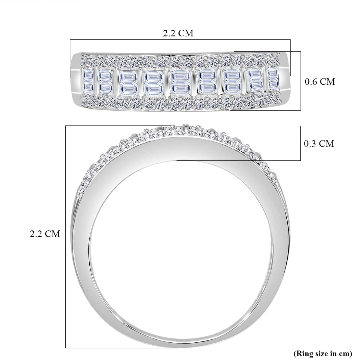 Luxuriant Lab Grown Diamond SI 0.50 ctw Ring in Platinum Over Sterling Silver (Size 10.0) image number 5