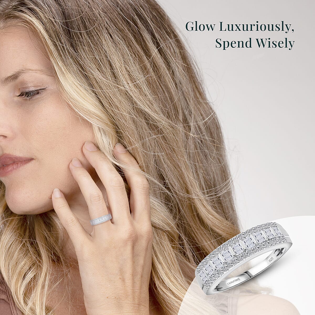 Luxuriant Lab Grown Diamond SI 0.50 ctw Ring in Platinum Over Sterling Silver (Size 6.0) image number 1