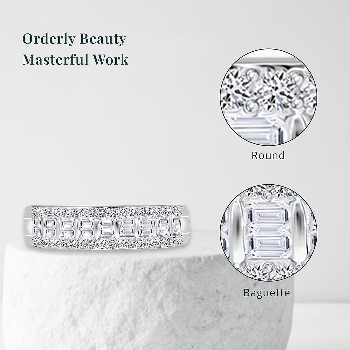 Luxuriant Lab Grown Diamond SI 0.50 ctw Ring in Platinum Over Sterling Silver (Size 6.0) image number 5