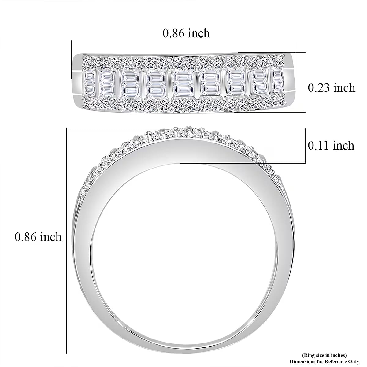 Luxuriant Lab Grown Diamond SI 0.50 ctw Ring in Platinum Over Sterling Silver (Size 6.0) image number 7