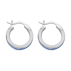 Lab Created Blue Opal 2.00 ctw Earrings