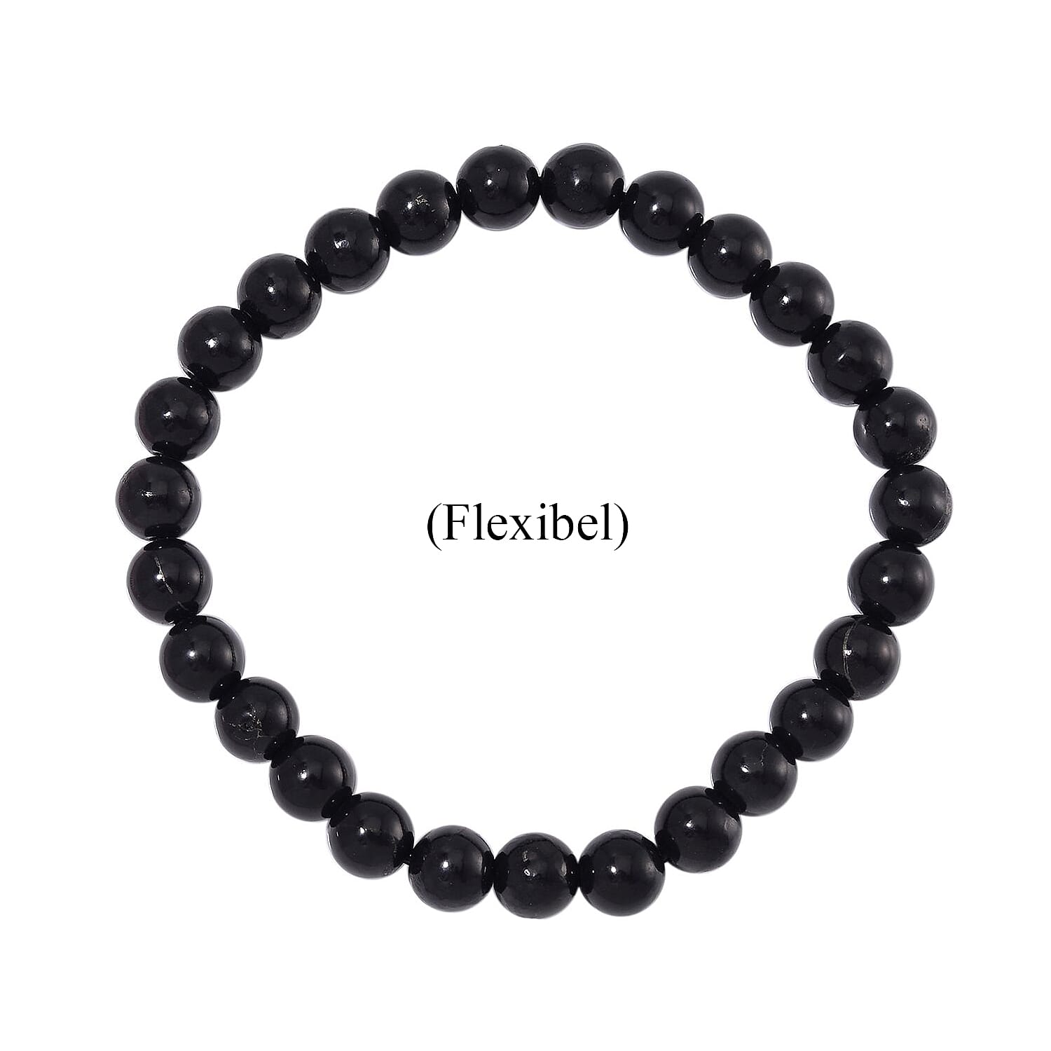 Shungite 77.00 ctw Beaded Stretch Bracelet