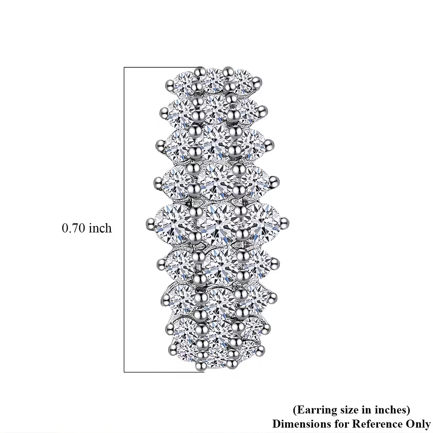 Luxuriant Lab Grown Diamond G-H SI 1.00 ctw Hoop Earrings in Platinum Over Sterling Silver