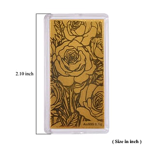 Doorbuster 24K Gold Rose Flower Emboss Sheet 100mg