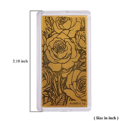24K Gold Rose Flower Emboss Sheet 100mg