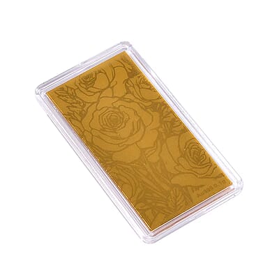 24K Gold Rose Flower Emboss Sheet 100mg