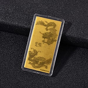 24K Gold The Dragon Twins Emboss Sheet 100mg