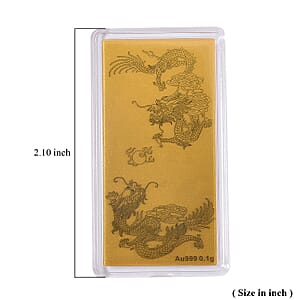 24K Gold The Dragon Twins Emboss Sheet 100mg