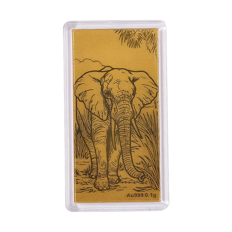 24K Golden Elephant Emboss Sheet 100mg