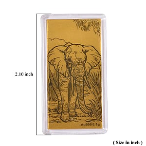 24K Golden Elephant Emboss Sheet 100mg