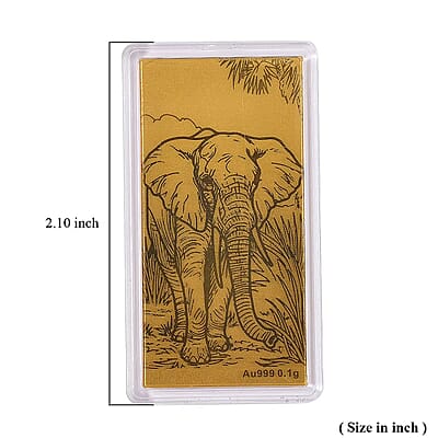 24K Golden Elephant Emboss Sheet 100mg