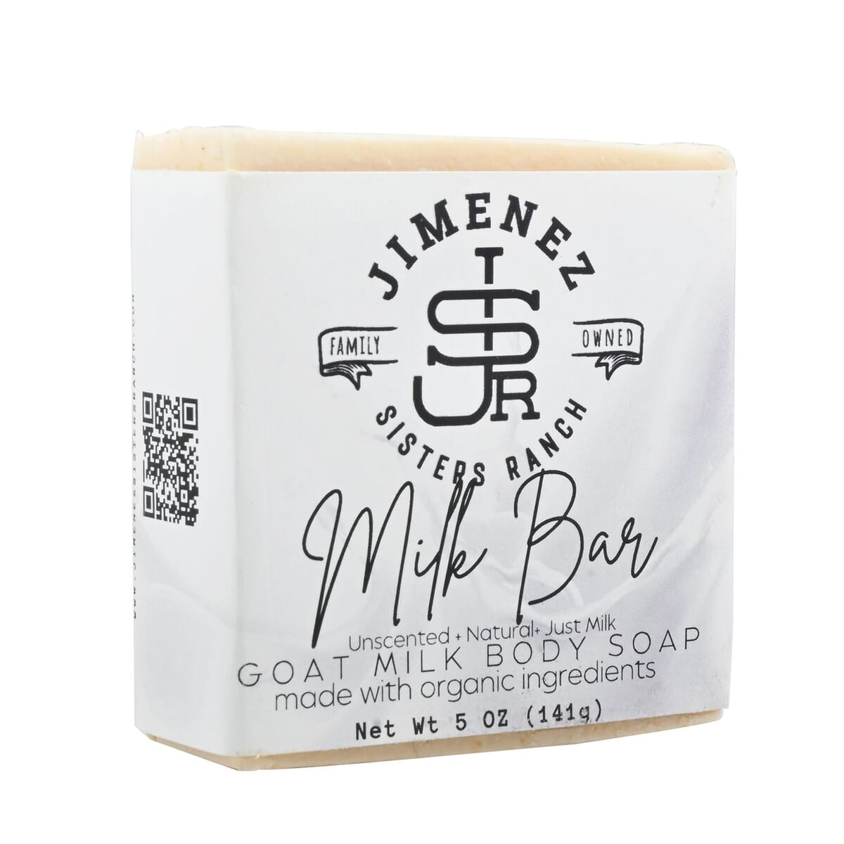 Jimenez Sisters Ranch Goat Milk Unscented Body Soap- Milk Bar (5oz) image number 2