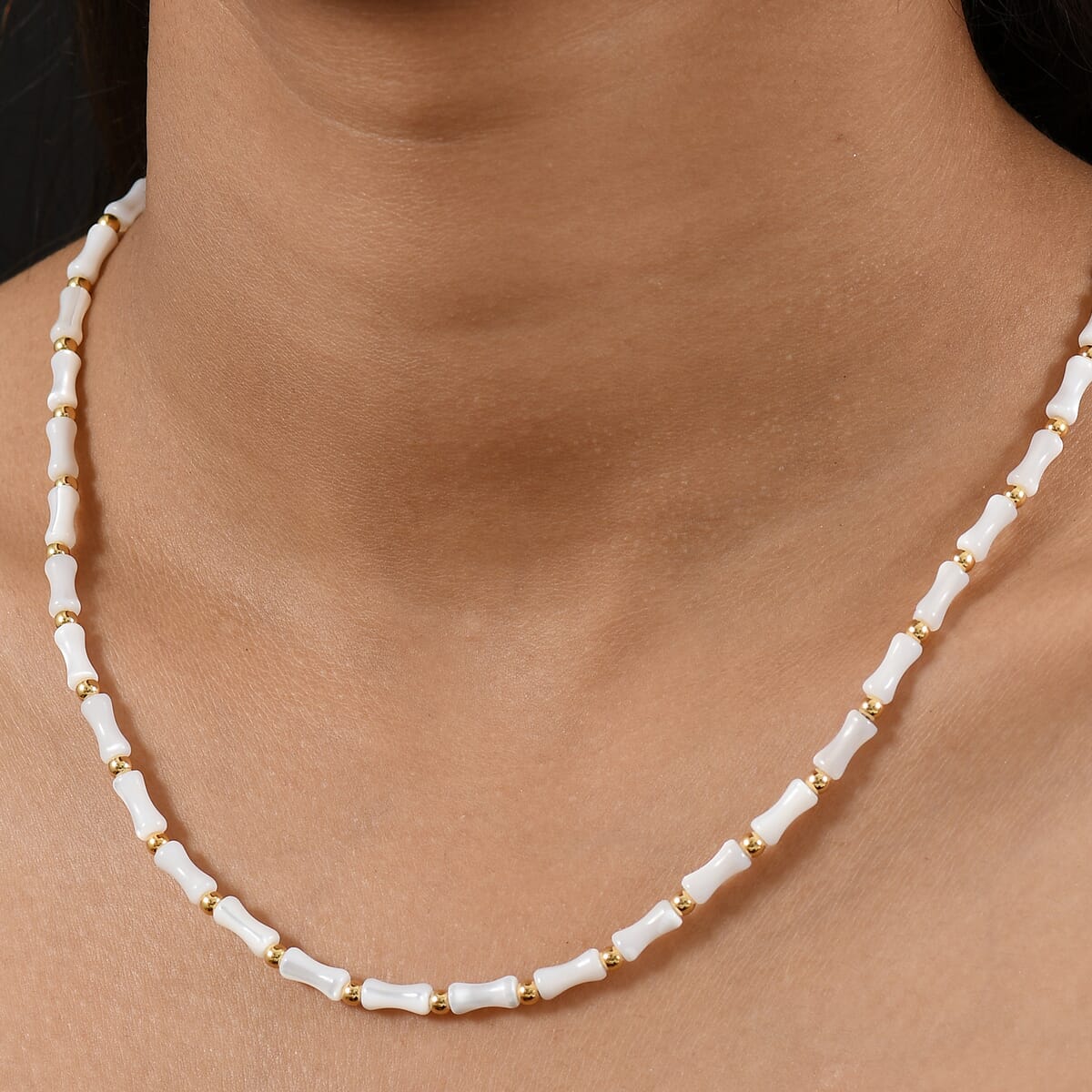 D'Joy Pearl Necklace 20 Inches in 18K Vermeil Yellow Gold Over Sterling Silver image number 2