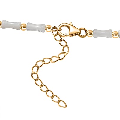 D'Joy Pearl Necklace 20 Inches in 18K Vermeil Yellow Gold Over Sterling Silver