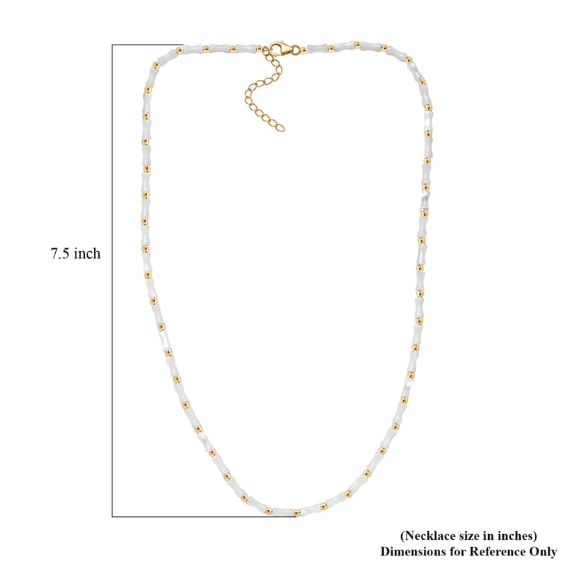 D'Joy Pearl Necklace 20 Inches in 18K Vermeil Yellow Gold Over Sterling Silver