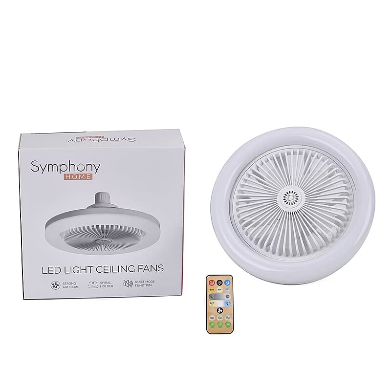 2-in-1 Ceiling Fan Light with Universal Lamp Holder and Remote Control