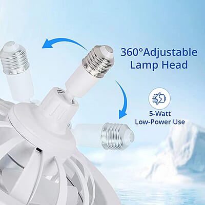 2-in-1 Ceiling Fan Light with Universal Lamp Holder and Remote Control