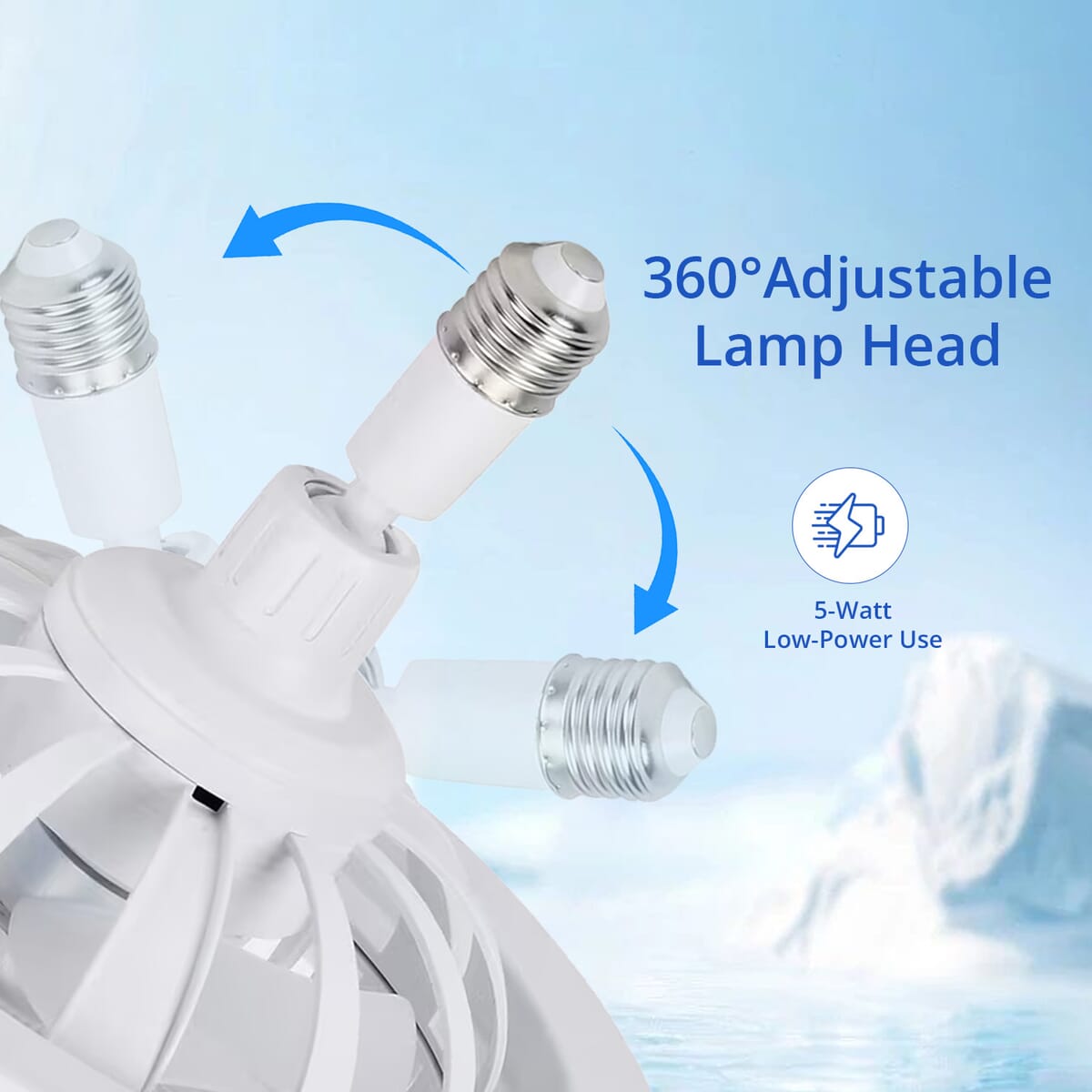 2-in-1 Ceiling Fan Light with Universal Lamp Holder and Remote Control image number 4