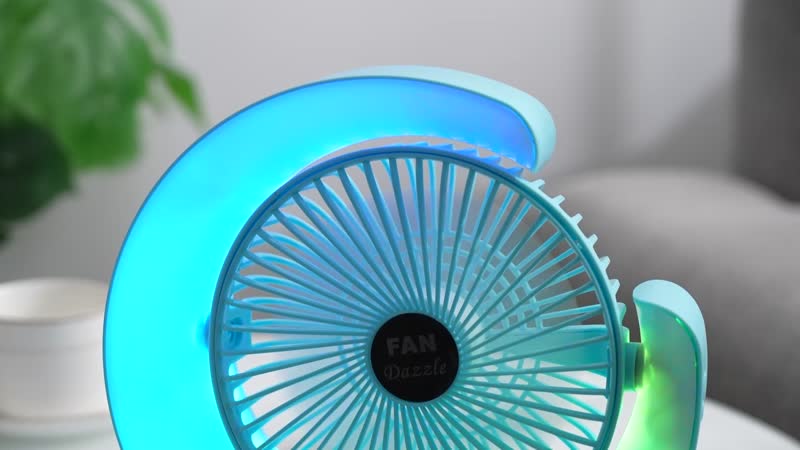Blue 2 in 1 LED Ceiling Fan with Remote Control
