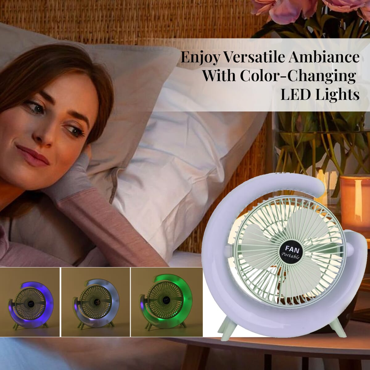 Green 2 in 1 LED Ceiling Fan image number 4