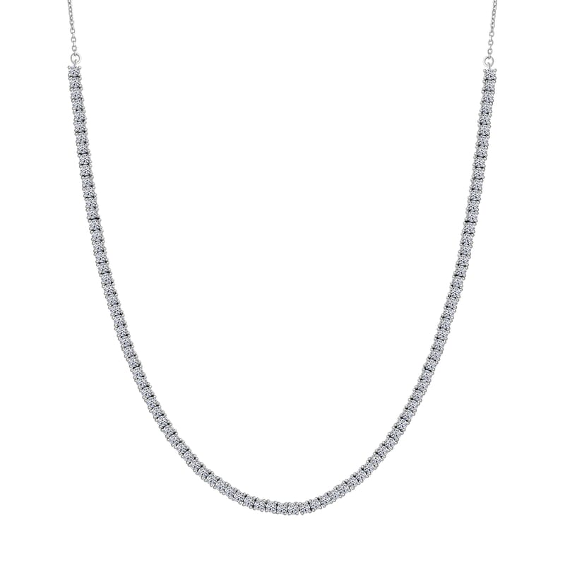 Luxuriant Lab Grown Diamond G-H SI 3.00 ctw Necklace in Platinum Over Sterling Silver 20 Inches