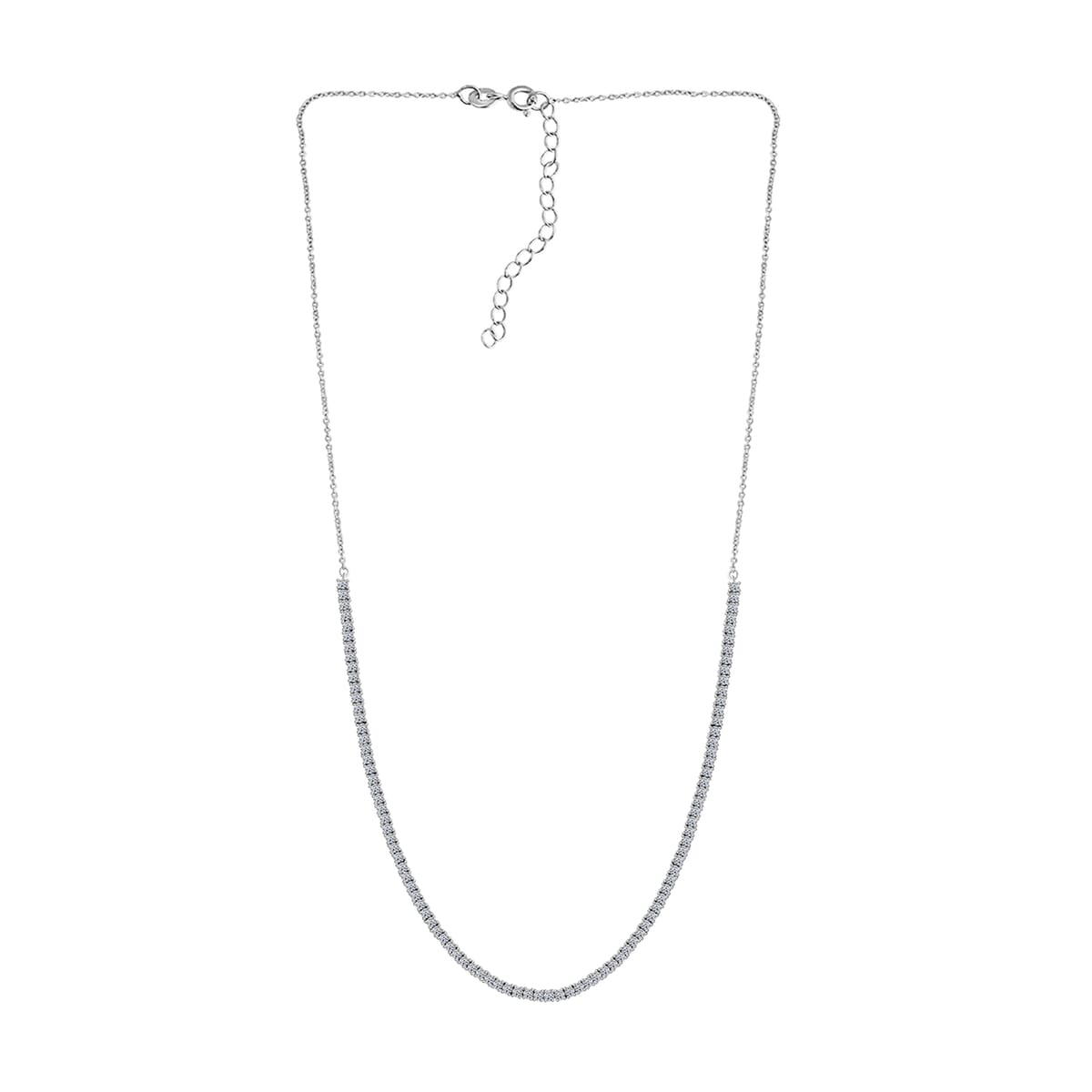 Luxuriant Lab Grown Diamond G-H SI 3.00 ctw Necklace in Platinum Over Sterling Silver 20 Inches image number 1