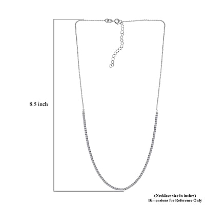 Luxuriant Lab Grown Diamond G-H SI 3.00 ctw Necklace in Platinum Over Sterling Silver 20 Inches