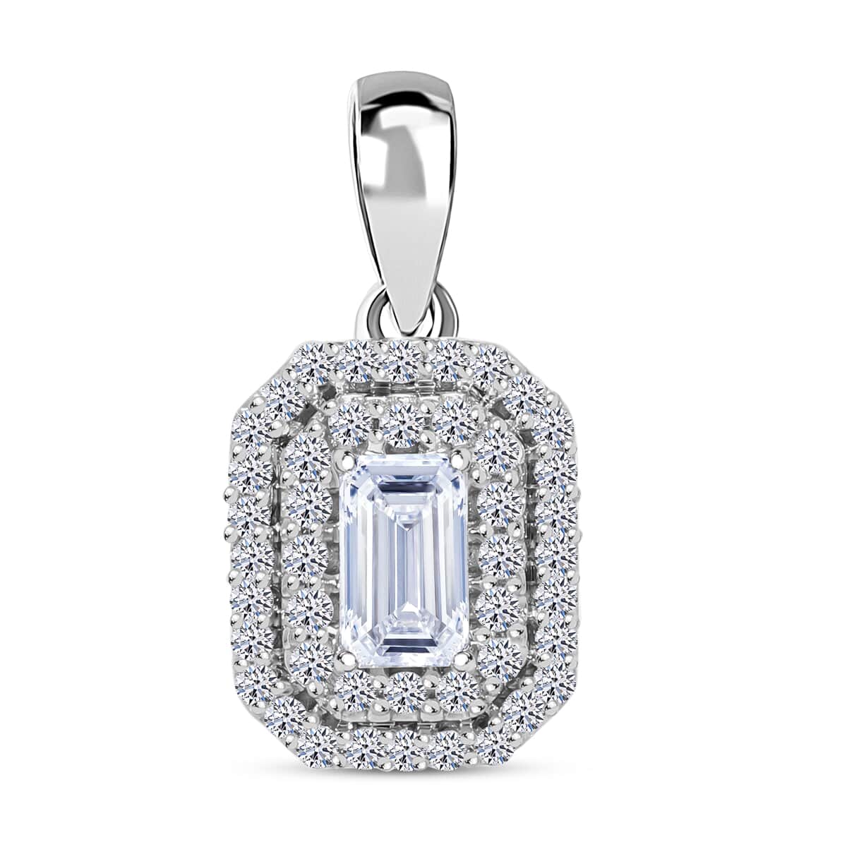 Luxuriant Lab Grown Diamond G-H SI 0.50 ctw Pendant in Platinum Over Sterling Silver image number 0