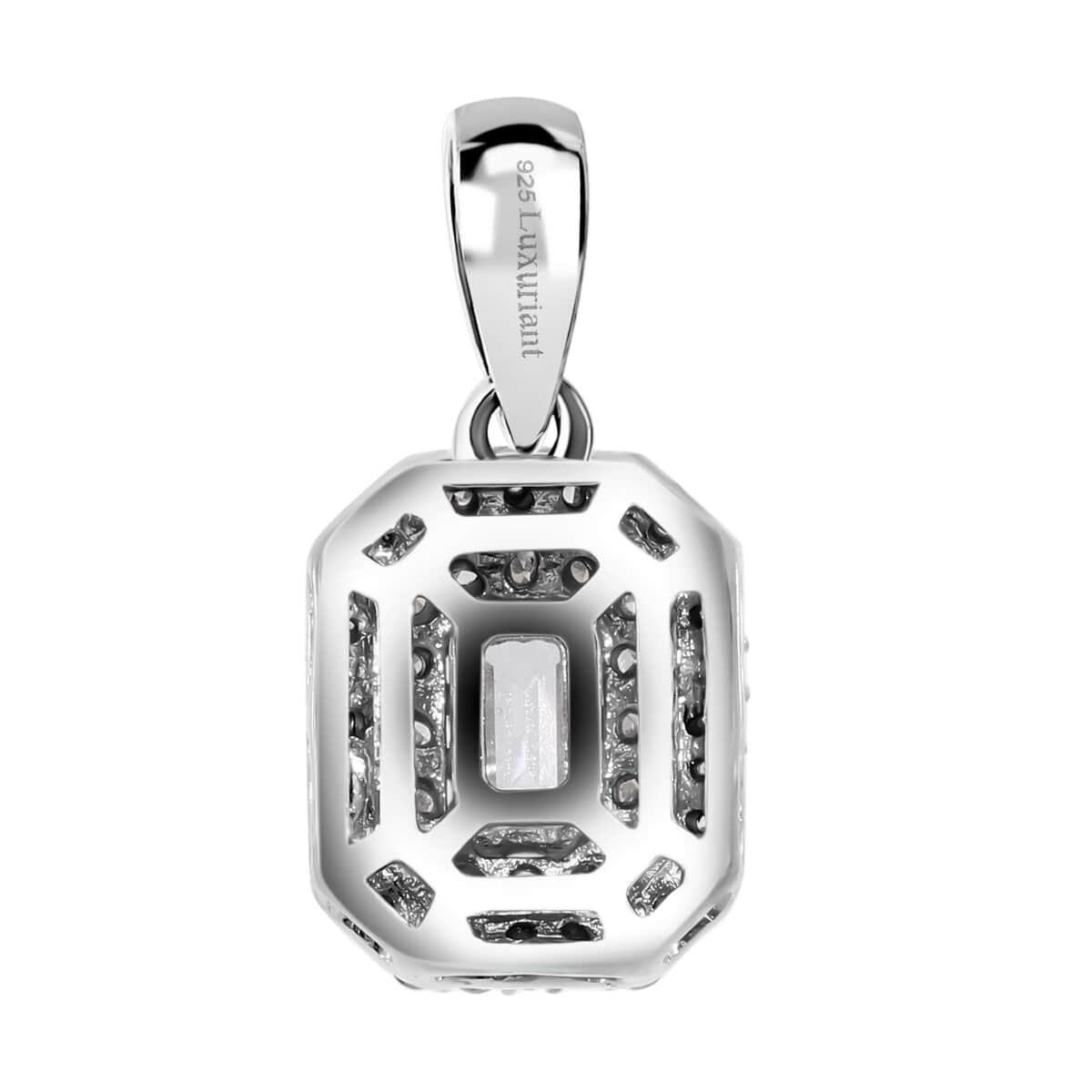 Luxuriant Lab Grown Diamond G-H SI 0.50 ctw Pendant in Platinum Over Sterling Silver image number 3