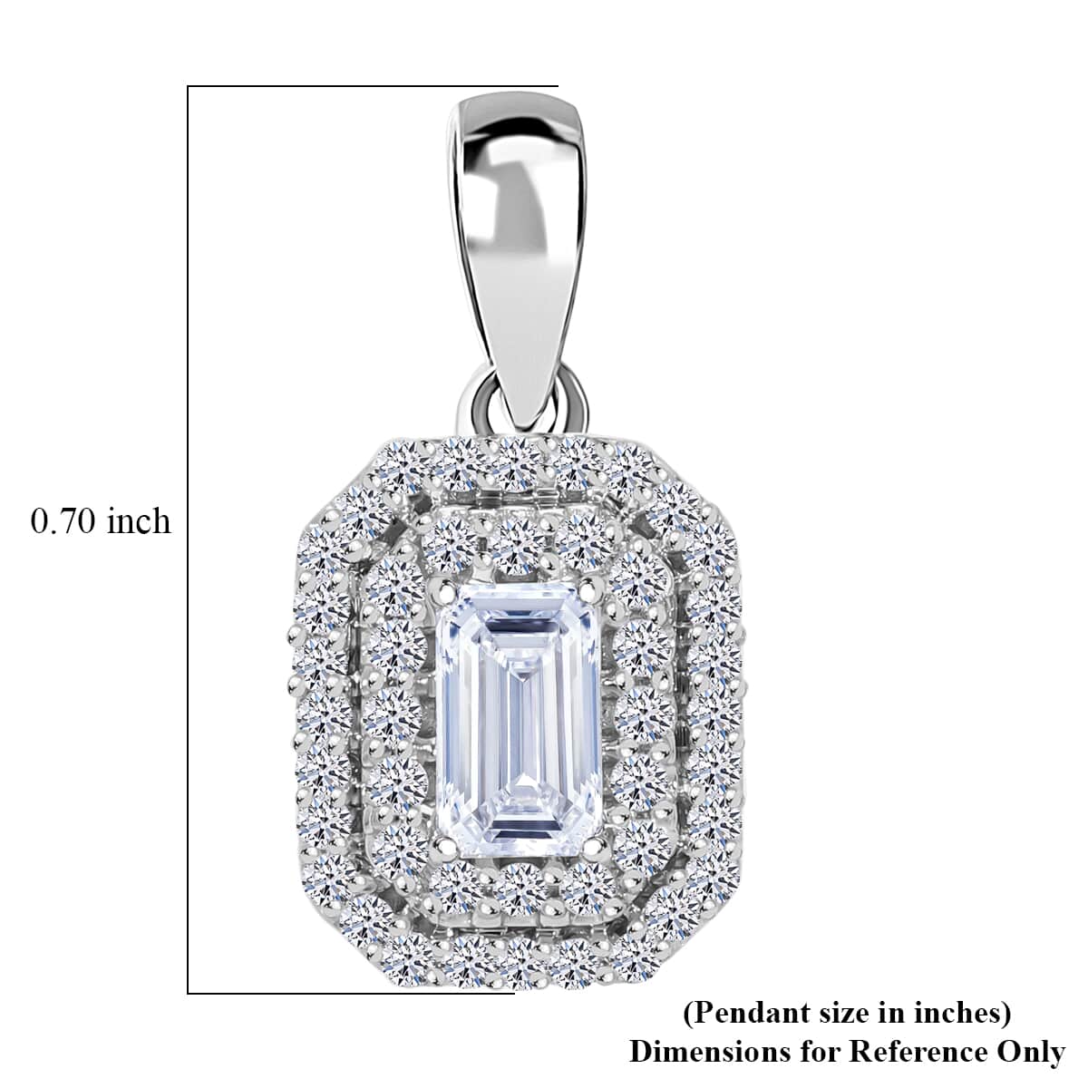 Luxuriant Lab Grown Diamond G-H SI 0.50 ctw Pendant in Platinum Over Sterling Silver image number 6