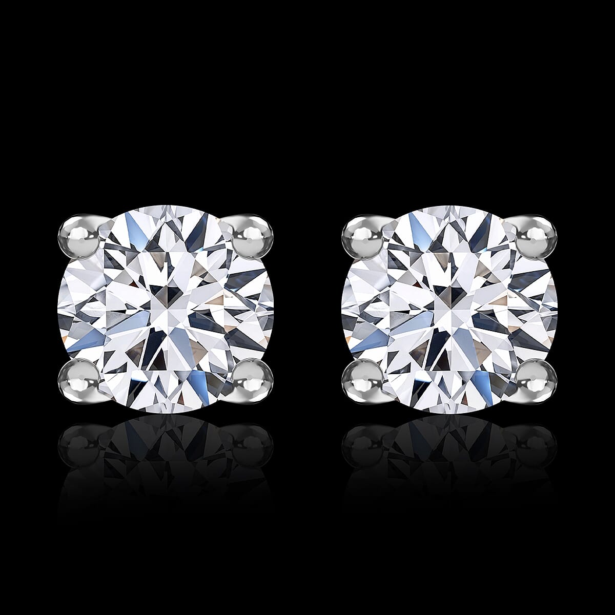 Luxuriant Lab Grown Diamond 0.50 ctw Earrings in Sterling Silver