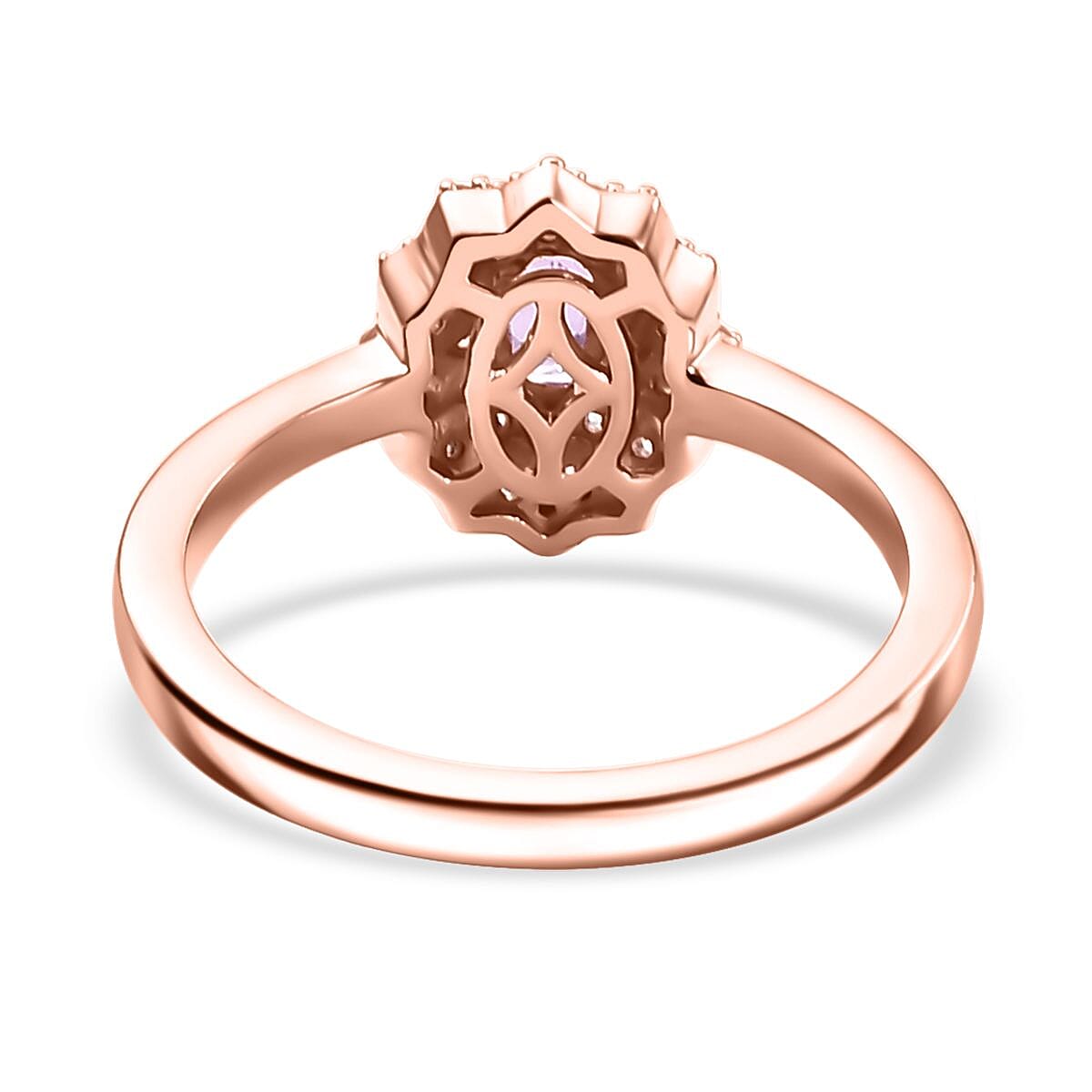 D'Joy Madagascar Purple Sapphire and Multi Gemstone 0.85 ctw Celestial Blossom Ring in 18K Vermeil Rose Gold Over Sterling Silver (Size 6.0) image number 4