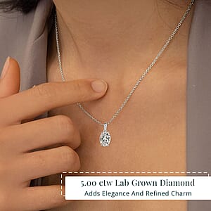 IGI Certified Luxuriant Lab Grown Diamond G VS1 5.00 ctw Pendant without Chain in 950 Platinum