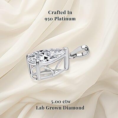 IGI Certified Luxuriant Lab Grown Diamond G VS1 5.00 ctw Solitaire Pendant