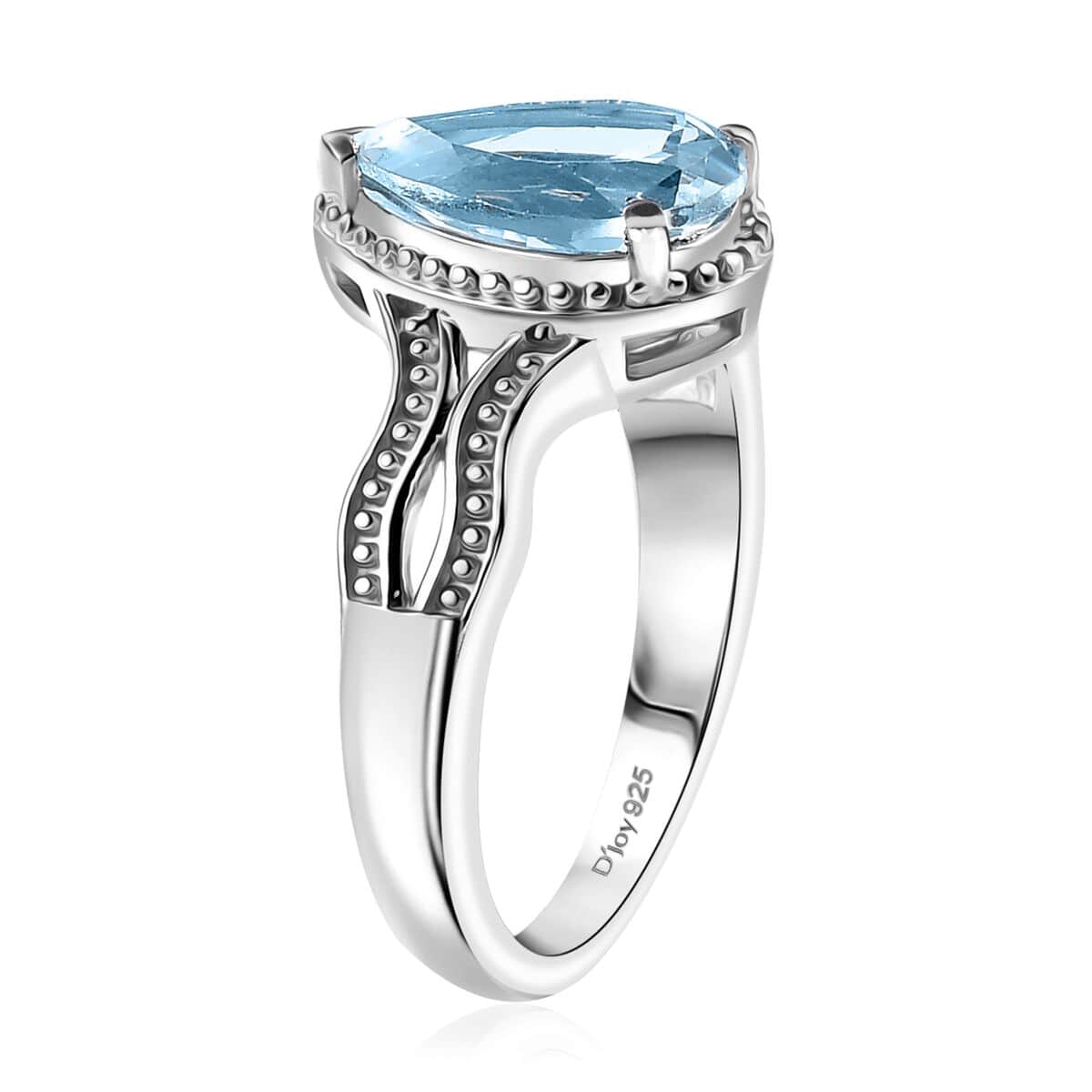 Sky Blue Topaz 2.35 ctw Ocean Whisper Ring in Platinum Over Sterling Silver (Size 8.0) image number 3