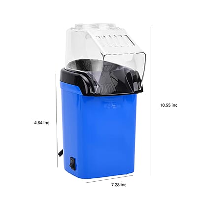 Symphony Home Hot Air Popcorn Maker with Power Cord 0.27L - Blue