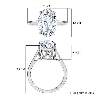 IGI Certified 950 Platinum Luxuriant Lab Grown Diamond (G, VS2) Ring (Size 5.5) (4.75 g) 5.00 ctw