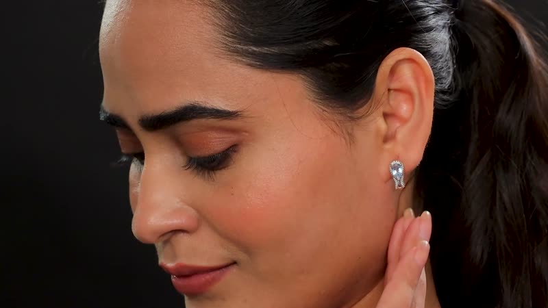 D'Joy Sky Blue Topaz 2.10 ctw Ocean Whisper Earrings in Platinum Over Sterling Silver