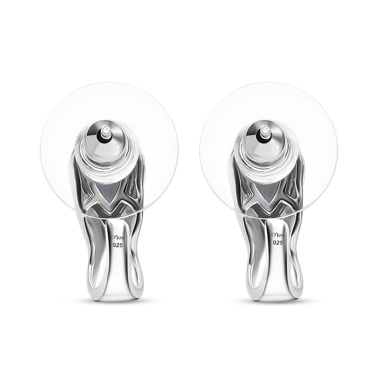 D'Joy Sky Blue Topaz 2.10 ctw Ocean Whisper Earrings in Platinum Over Sterling Silver 