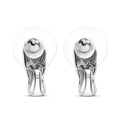 D'Joy Sky Blue Topaz 2.10 ctw Ocean Whisper Earrings in Platinum Over Sterling Silver 
