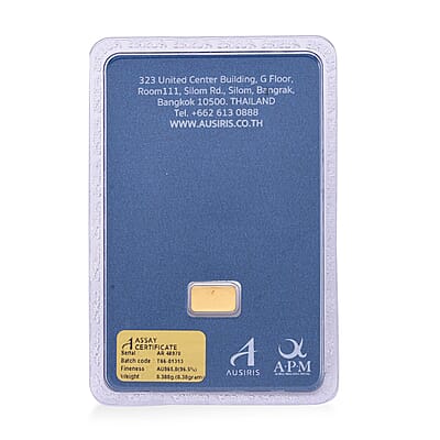 22K Yellow Gold Ausiris Bar 0.30 Grams