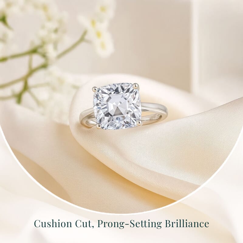 IGI Certified 950 Platinum Luxuriant Lab Grown Diamond (G, VS2) Ring (Size 5.0) 5.00 ctw