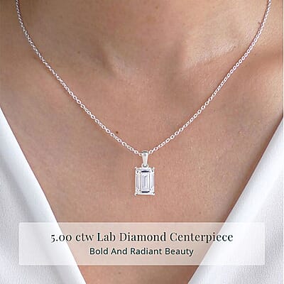 IGI Certified Luxuriant Lab Grown Diamond G VS2 5.00 ctw Pendant in 950 Platinum