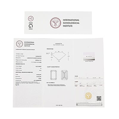 IGI Certified Luxuriant Lab Grown Diamond G VS2 5.00 ctw Pendant in 950 Platinum