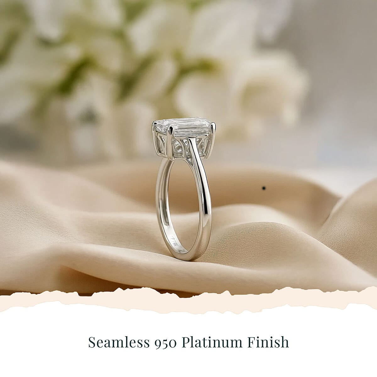 IGI Certified Luxuriant Lab Grown Diamond G VS2 5.00 ctw Ring in 950 Platinum (Size  8.0)  4.80 Grams image number 2