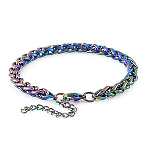 Spiga Chain Bracelet (7.50-9.50In) in ION Plated Rainbow Stainless Steel