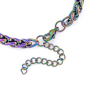Spiga Chain Bracelet (7.50-9.50In) in ION Plated Rainbow Stainless Steel
