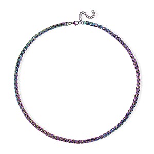 Spiga Chain Necklace in ION Plated Rainbow Stainless Steel 22-24 Inches